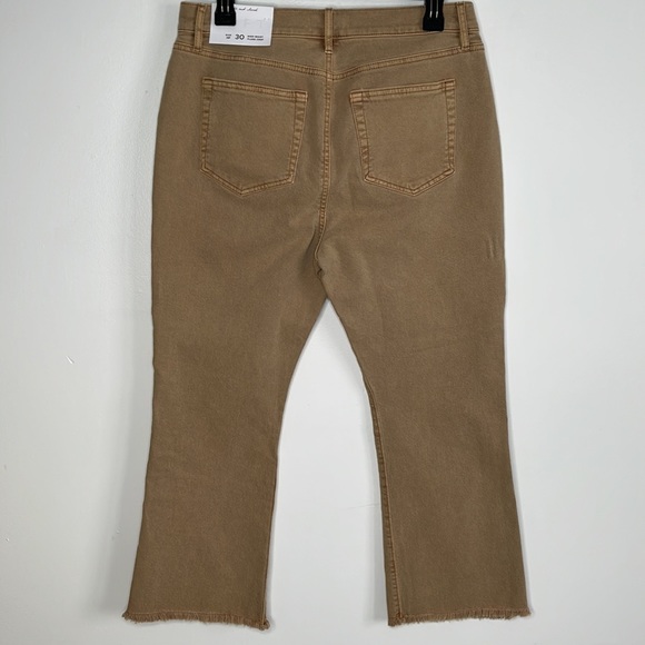 ✅SOLD LOFT Women's High Waist Flare Crop Raw Hem Capri 10P 30 NEW - Picture 4 of 11